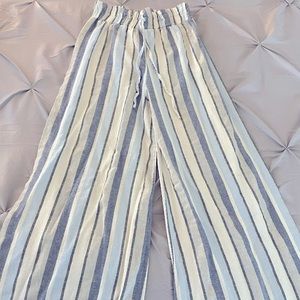 Francesca’s Blue and White Striped Pants